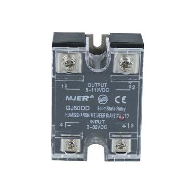 China PC Material Single Phase Solid State Relay SSR-60DD GJ60DD Solid State Relay for sale