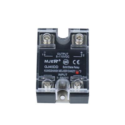 China PC Material Shell Single Phase SSR40DD DC To DC Solid State Relay GJ40DD for sale