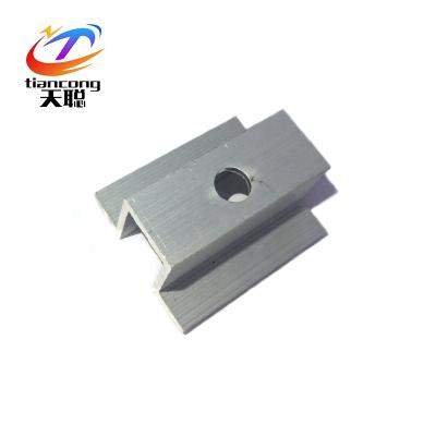 China 50mm 60mm Solar Panel Clamp Solar Panel Bracket Aluminum Alloy Middle Middle Clamp 40mm for sale