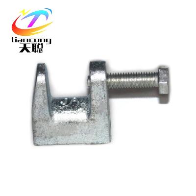 China Heavy Duty C Throat Opening Beam Clamp With Hex Bolt For Pipe Clamp 8 10 12 14 15 for sale