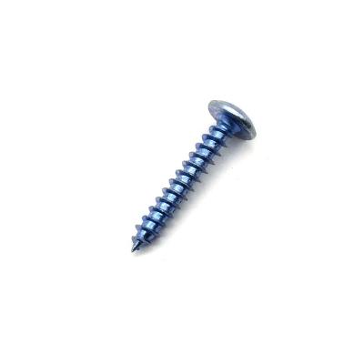 China M12 Pan Head Tapping Screw Blue Zinc for sale