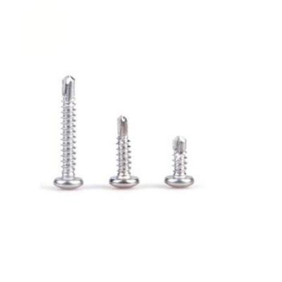 China Factory Supply Round Cross Recessed Pan Head Stainless Steel Self Drilling Screw DIN7504 for sale