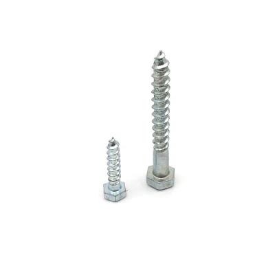 China DIN 571 HEX Head Hexagon Wood Screws for sale