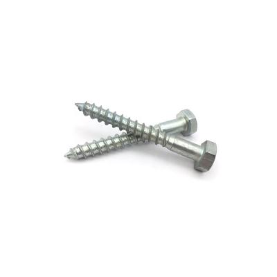 China HEX Factory Supply Heavy Duty Carbon Steel M 8/M6/M Galvanized Wood Screws DIN 571 20 Hex Self Tapping for sale