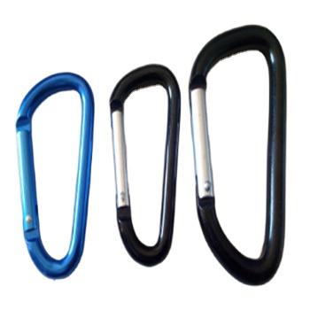 China Heavy Industry China Hot Sale D Type Aluminum Carabiner Rising Wire Door Rising Carabiner, Mini Spring Snap Aluminum Carabiner for sale