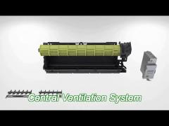 ultra thin graphene central air purifier with heat exchanger and 39db noise level