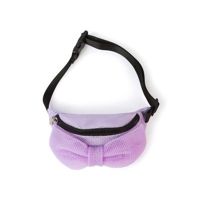 China Mesh Multicolor Children Waist Purse Technical Custom Made Purple Fanny Pack Kids Belt Bag for Girls for sale