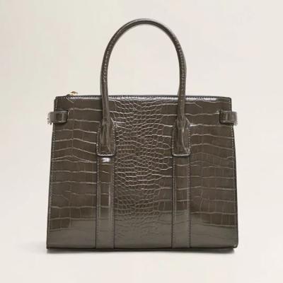 China Custom Fashion Luxury Croc Handbag Crocodile Embossed Handbag For Women PU Leather Crocodile Ladies Handbag Purse for sale