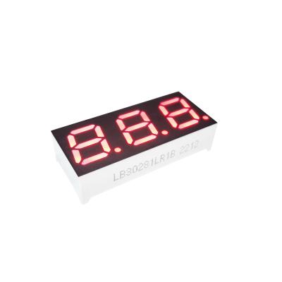 China Ultra Bright Red 3 Digit 7 Segment LED Display 0.28inch Common Cathode For Small Home Appliance for sale