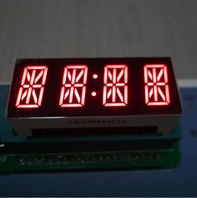 China 4 rojo brillante de la pantalla LED alfanumérica del segmento del dígito 7 para el tablero de instrumentos en venta