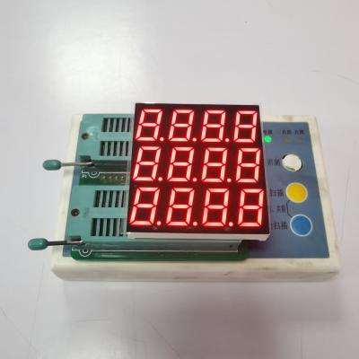 China Ultra Bright Red Three Row Four Digit 7 Segment Led Display For Control Instruments for sale