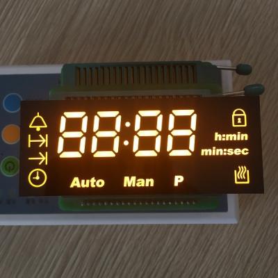 China 10.7mm Character Height Custom LED Display Ultra Amber For Digital Oven Timer for sale