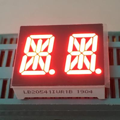 China Ultra Rood 0,54 Duim Dubbel Cijfer 14 SegmentAlphanumeric Geleide Vertoning voor Controlebord Te koop