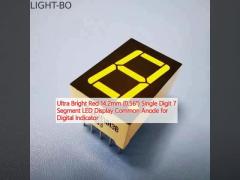 Ultra Bright Red 14.2mm (0.56“) Single Digit 7 Segment LED Display Common Anode for Digital Indicator