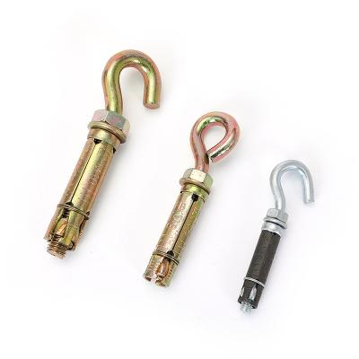 China Housing Constructions Qty 50mmm Ss304 High Concrete Hook J Eye Bolt Expansion Bolt Sleeve Bending Anchor Bolt With Washer Nut for sale