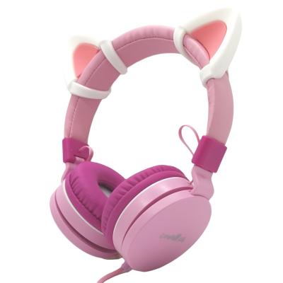 China KH1 earphone earphone cat earphones computer earphones special wire border cute kids earbuds for study for sale