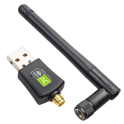 China Server USB Drive Free Driver 600Mbps USB 2.0 Wi-Fi Dual Band Wireless Network Card 2.4G/5.8G 600M Wifi Adapter RTL8811 for sale