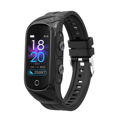 China New Touch Screen Watch N8 Smart Watch Ear Earphone Two In One Call Heart Rate Wireless Smart Bracelet Sports Smart Watch for sale