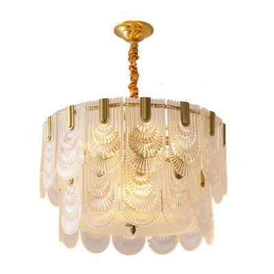 China Modern Simig Lighting Italian Style Medium Antique Copper Full Glass Chandelier For Living Room Bedroom for sale