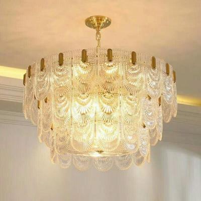 China Modern Simig Lighting Italian Modern Luxury Crystal Chandelier k9 Big Shell Chandelier Crystal Glass Lamp for sale