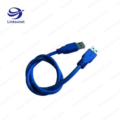 China Blue USB 2.0 - A Plug Soldering Injector Wiring Harness Customized UL94 - V0 Pin 4 for sale