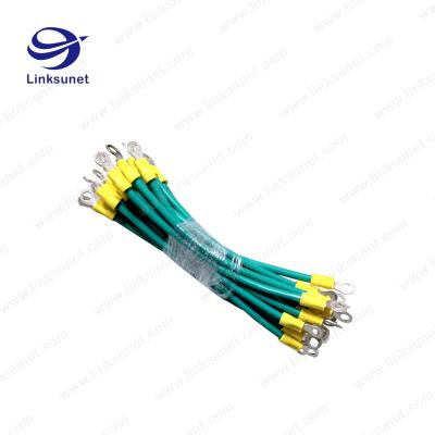 China JST FVWS5.5 - 4 Ring Terminal Cable For Automotive UL1015 - 10AWG Green Color for sale