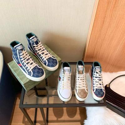 China Damping 2022 luxury light blue canvas GG canvas shoes fashion brand shoes model-canvas-shoes for women for sale