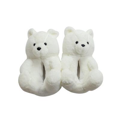 China Trend Teddy Bear Slippers Fashion 2021 Girls Teddy Bear Slippers For Women Bedroom Fuzzy Teddy Slippers Wholesale Plush New Style New Arrivals for sale