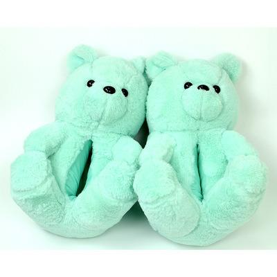 China Fashion Trend China Wholesale Christmas Teddybear Women Kids Non-slip Teddie Slippers Novelty Animal Teddy Bear For Girl for sale