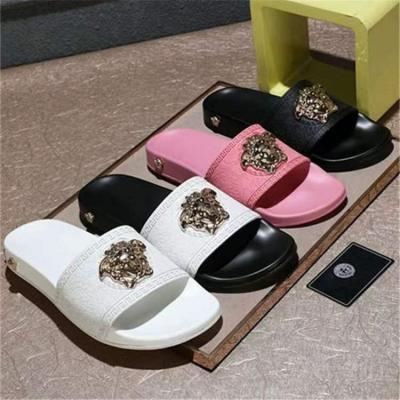 China Fashion trend 2022Luxury designer brand name rainy slippers outdoor slippers for women for sale