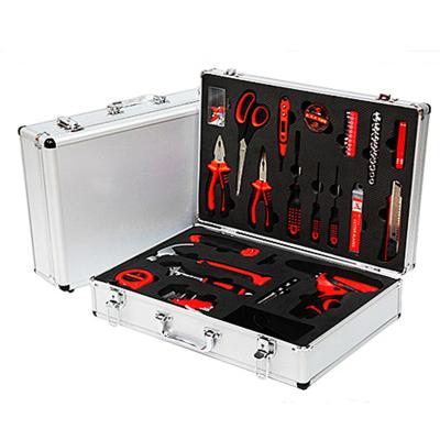 China Household Repair 60 Piece Box Hardware Tool Kit High Grade Aluminum Household Tool Kit for sale