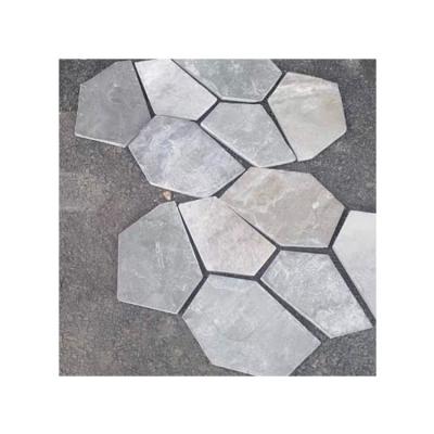 China Modern Promotional High Quality Cyan Ice Slot Slate Garden Marks Amethyst Slate Stone for sale