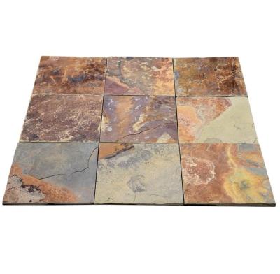 China Factory Direct Wholesale Modern Cyan Natural Stone Chinese Bluestone Paving Rusty Natural/RusticSlate Direct Factory Crazy Tile For Floori for sale