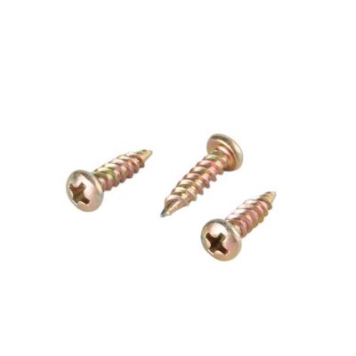 China DIN7981 Universal Carbon Steel Pan Head Micro Screw Self Tapping Screw With Yellow White Galvanized for sale