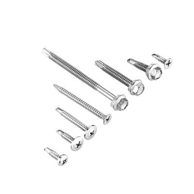 China 304 Pan ss410 201 self drilling screws stainless steel flat head self drilling screws for sale