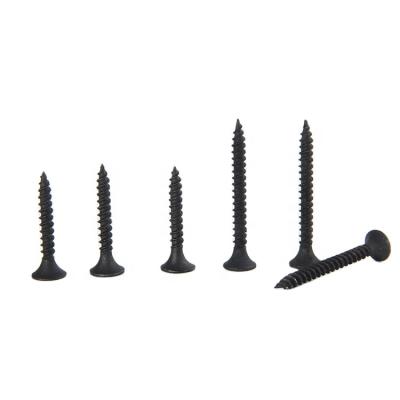 China M3.5*25mm Universal Black Fine Thread Screw M3.5*25mm or Raw Thread Trumpet Head DIN Drywall Double or Single Threaded Screws for sale