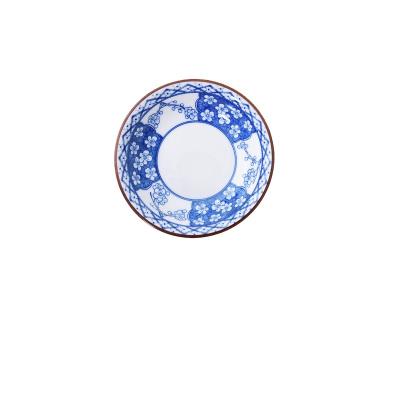 China RTS Viable Monochromesk Chinese Style Plum Blossom 4 Inch Ceramic Dish Dipping Saucer for sale