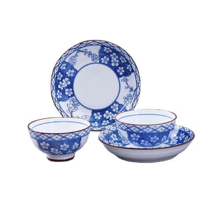 China Monochromesk Sustainable Style Chinese Table Set (S4) Ceramic Dish And Bowl Set For Home And Restaurant for sale