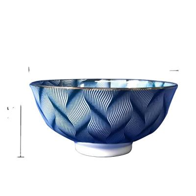 China Brief Viable Style 4.5 Inch Porcelain Rice Bowl Ceramic Collar Bowl for Home and Restaurant for sale