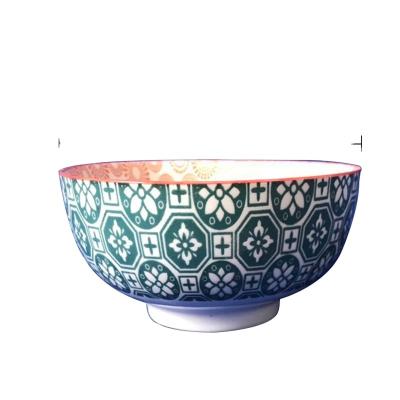 China Brief Viable Style 5 Inch Ceramic Straight Edge Bowl Rice Bowl Porcelain for Home and Restaurant for sale