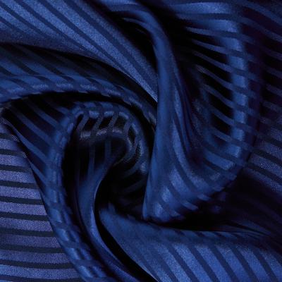 China Anti-Static amazon hot 90%Acetate 10%Polyester Breathable Custom pattern jacquard brocade Stripe acetate poly satin fabric for pajamas for sale