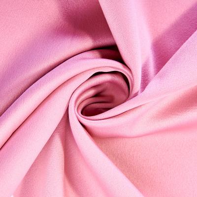 China Anti-Static amazon wholesale soft handfeeling custom 100% Polyester Artifical Silk ice silk fabric Stretch Crepe Satin Fabric for sale