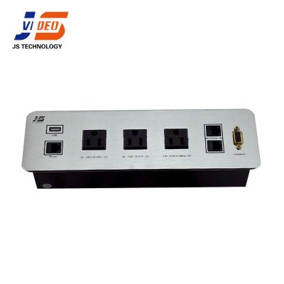 China New Technology 3 Pin US/UK/EU USB Residential/Multipurpose Power Network Tabletop Socket for sale