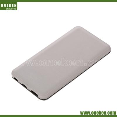 China Ultra Thin Slim Metal Power Bank Portable 5000mAh Capacity With Aluminum Shell for sale