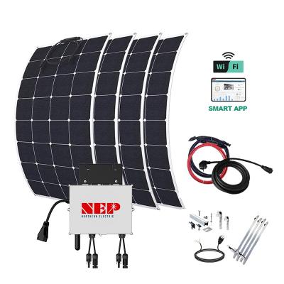 China Balcony Plug and play 800W Micro Inverter Flexible Photovoltaikanlage Balkonkraftwerk Solarpanel Balcony Power Plant for sale