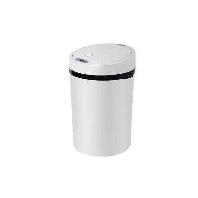 China 16L Intelligent Auto Plastic Indoor Universal Seal Induction Odorless White Stocked Trash Bin for sale