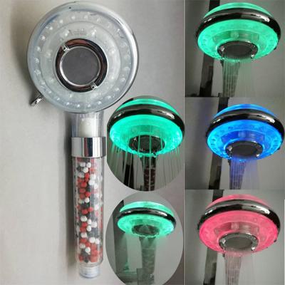 China Modern Negative Ion Multifunctional Lighted Shower Led Hand Held Triple Function Spout Can Be Adjusted To Boil Water for sale