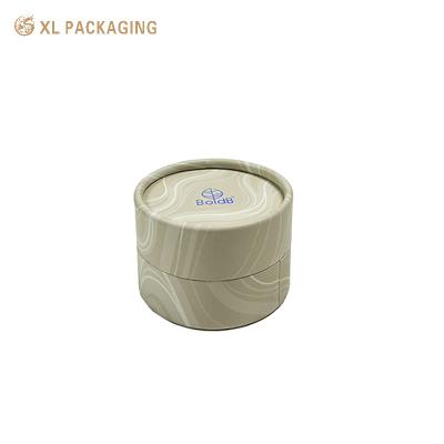 China Round Edge Small Size Jewelry Paper Tube Beige Earrings Box Round Packaging for sale