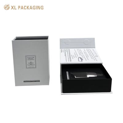 China Custom Paper Perfume Gift Box with Logo Flip Clamshell , Hair Essential Oil Packaging Paper Box for sale