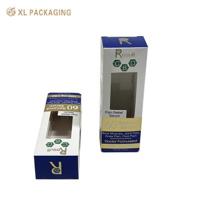 China Custom Printing Beauty Skincare Essential Oil Paper Box Cosmetic Cream Box Packaging Folding Card Box for sale